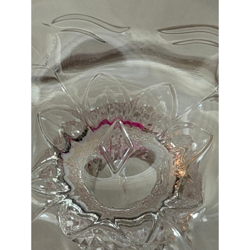 Vintage Heisey Marked Glass Pineapple Compote Candy Dish Clear Elegant Glass - Picture 5 of 10